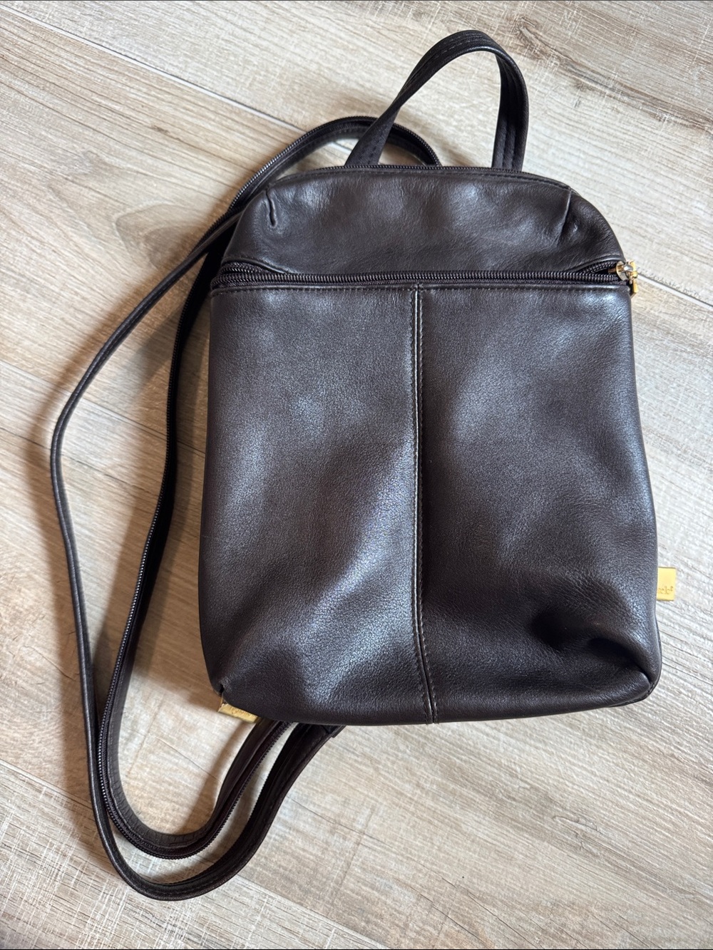 Classic Brown Leather Women’s Backpack